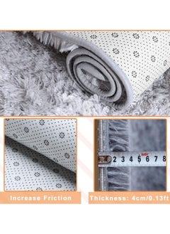AUTOYSUR Rugs For Living Room,Soft Fluffy Area Rug Bedroom Living Room Shaggy Washable Anti-Skid Comfortable Large Rugs Indoor Modern Home Decor Floor Carpet (Grey)  - Image 3