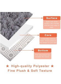 AUTOYSUR Rugs For Living Room,Soft Fluffy Area Rug Bedroom Living Room Shaggy Washable Anti-Skid Comfortable Large Rugs Indoor Modern Home Decor Floor Carpet (Grey)  - Image 5