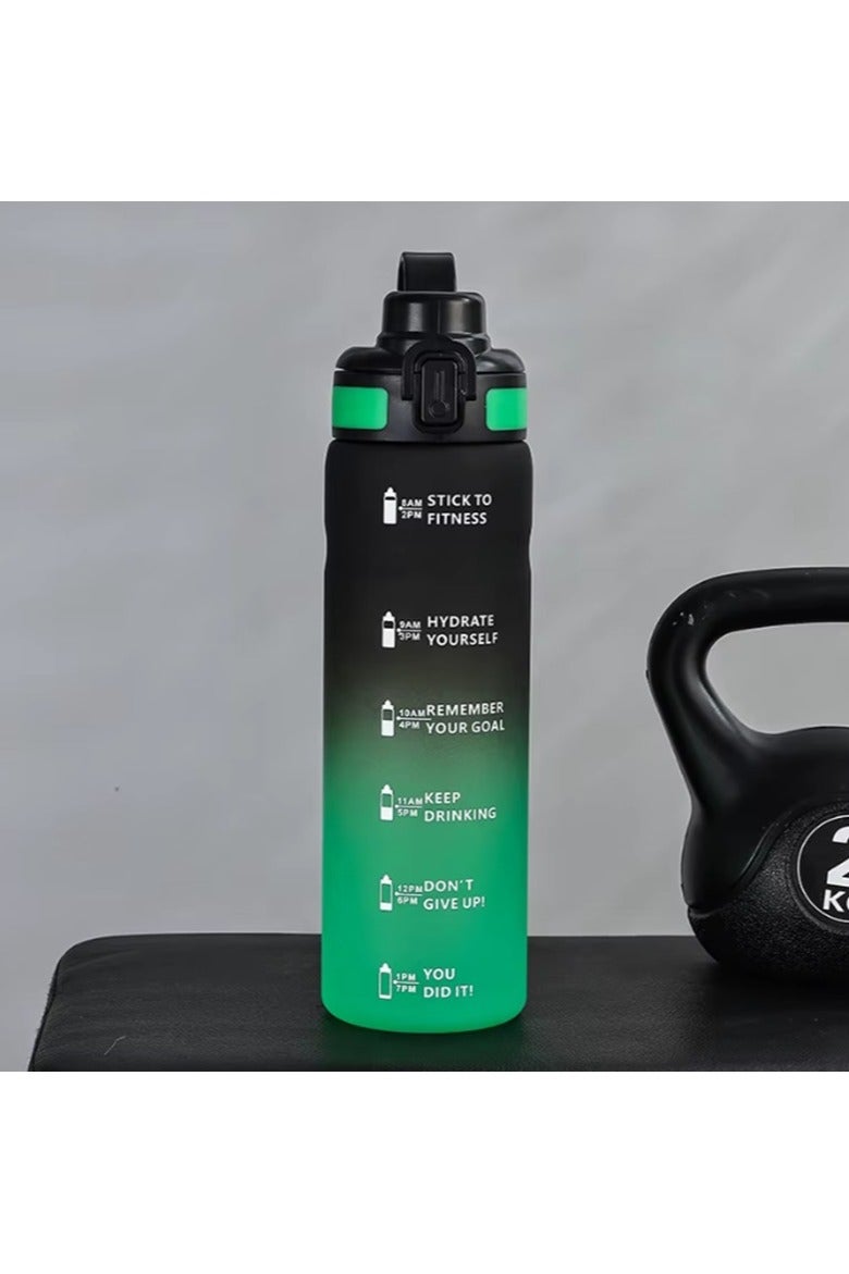 DANDY Sports Motivational Water Bottle 800 ml, Multicolor Tritan Time Marker Unisex Young/Adult Design - Image 2