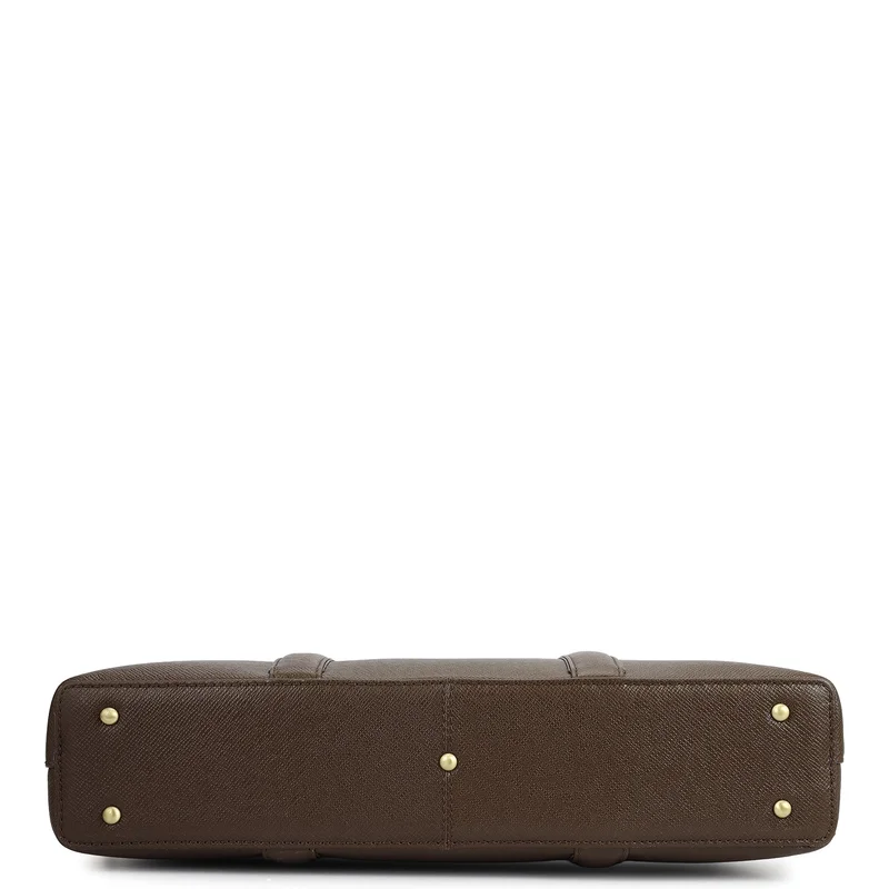 Da Milano  Franzy Leather Laptop Bag - Walnut  | Best Price UAE