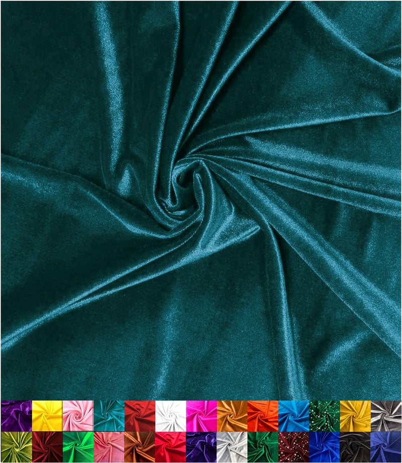 Barcelonetta Stretch Velvet Fabric Luxury Soft Velvet Fabric 60 Wide Roll 10 Spandex Sewing Apparel Upholstery Jade 1 Yard - Image 2