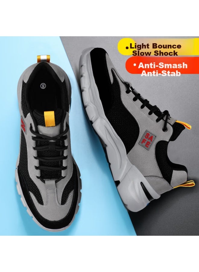 Jingtu Jingtu Men's Safety Shoes Comfortable Wear-resistant Steel Toe Cap Anti-smashing Anti-piercing Lightweight Safety Work Shoes 1103t 40 - Image 3