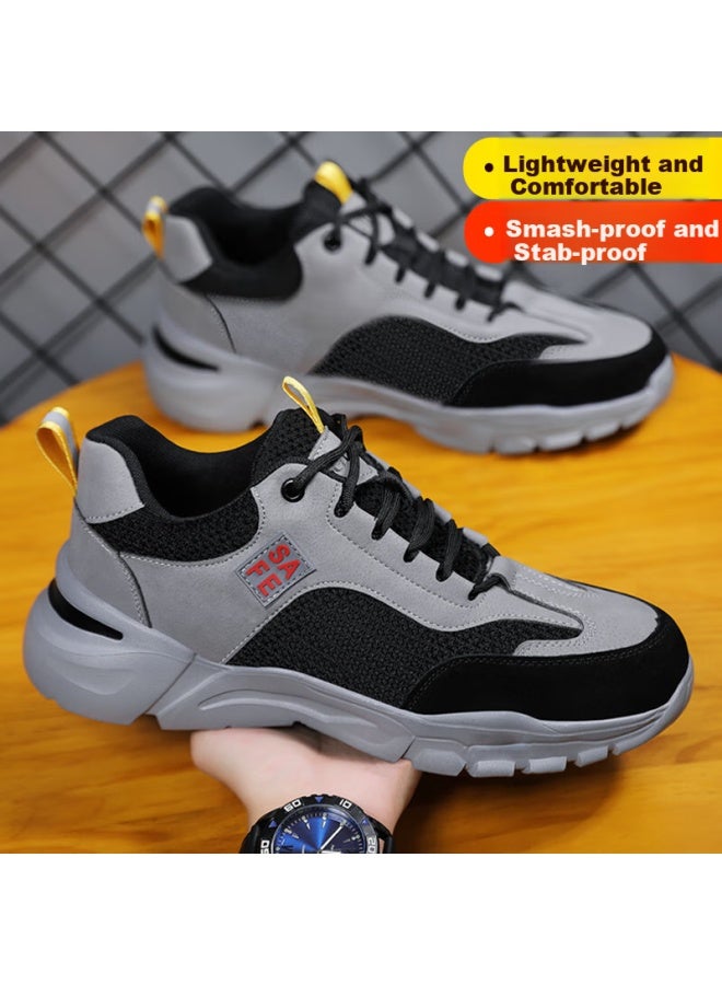Jingtu Jingtu Men's Safety Shoes Comfortable Wear-resistant Steel Toe Cap Anti-smashing Anti-piercing Lightweight Safety Work Shoes 1103t 40 - Image 2