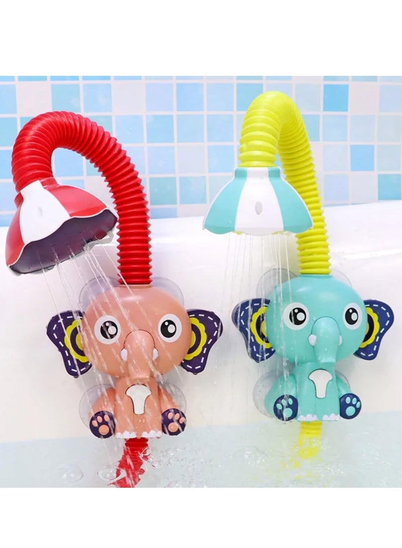 Cool Baby COOLBABY Cute Elephant Sprinkler Water for Baby Bathroom, Bathtub Shower Head Baby Bath Toy, Bath Toy Animal, Baby Bathtub Water Spraying Tool (Pink) - Image 3