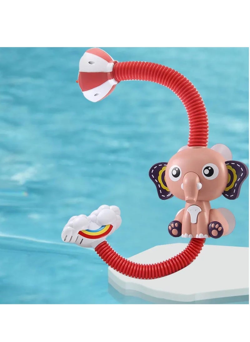Cool Baby COOLBABY Cute Elephant Sprinkler Water for Baby Bathroom, Bathtub Shower Head Baby Bath Toy, Bath Toy Animal, Baby Bathtub Water Spraying Tool (Pink) - Image 5