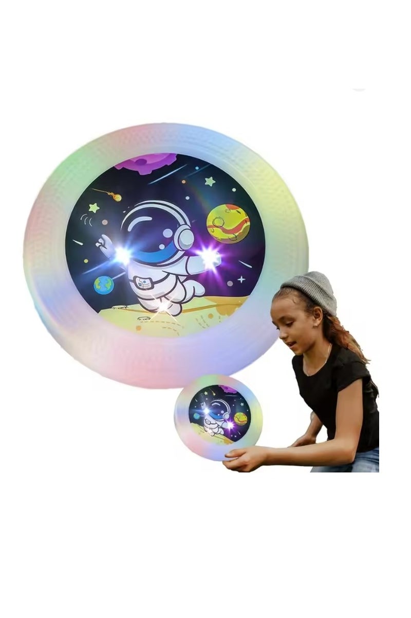 22.5CM LED Flying Disc Glow in The Dark Waterproof Battery Operated Outdoor Lawn Park Beach Light Up Round Throwing Disc Toy Kids - Image 1
