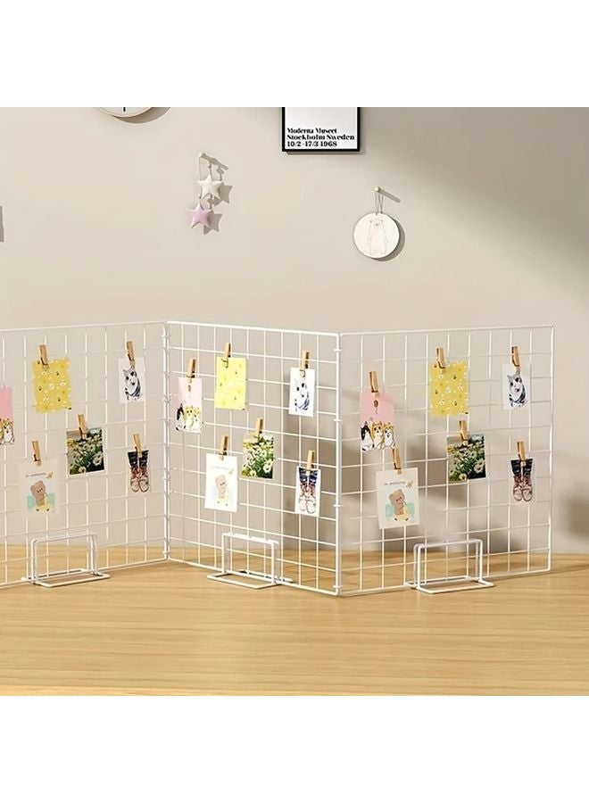 Black Grid Metal Display Rack Wall Shelf for Art Photo and Jewelry Exhibition - Image 3