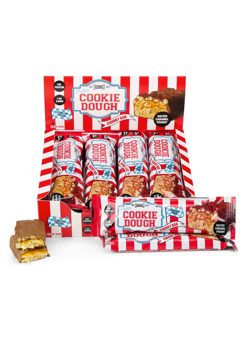 Adonis Protein Cookie Dough Chunky Bar - Salted Caramel Peanut - (Box Of 12)  - Image 1