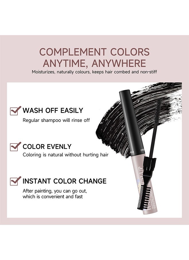 Sheloves Hair Touch-Up,Come with small brush head, cover white hair, sideburns, beard, hairline, hair seam, hair root complement, emergency black hair rod, men and women #03 Black  - Image 4