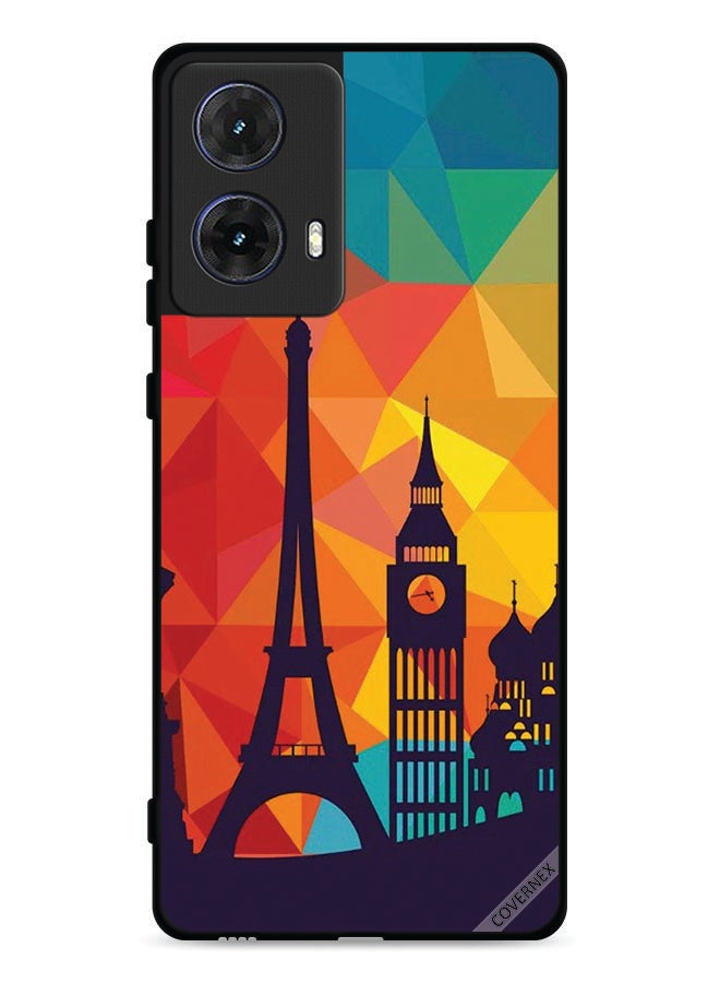 Covernex Motorola Moto G85 5G Protective Case Cover Colorful Pattern Paris - Image 1