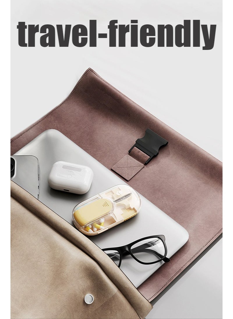 Pill Cutter and Splitter with Dispenser, Cuts Pills, Vitamins, Tablets, Stainless Steel Blade, Travel Sized, Assorted Colors ,Sticks Magnetically - Image 4