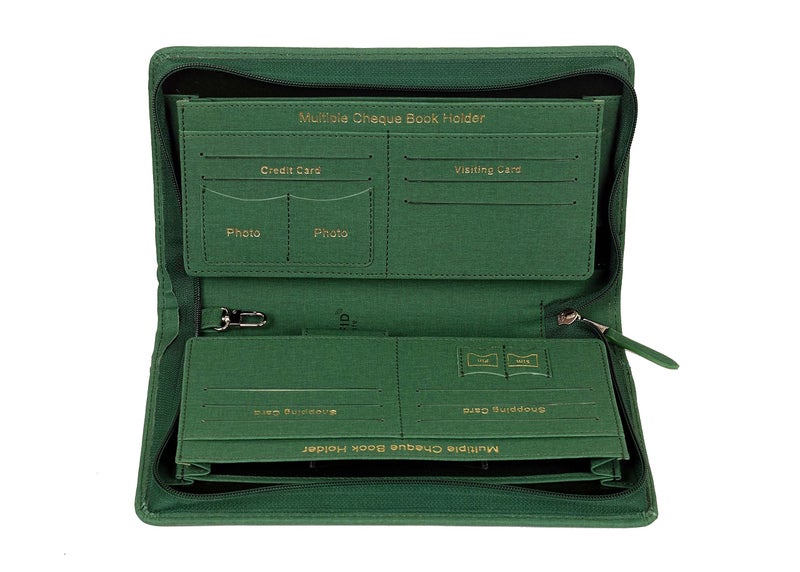 Sukeshcraft Polyurethane Unisex Chequebook Holder (green) - Image 4