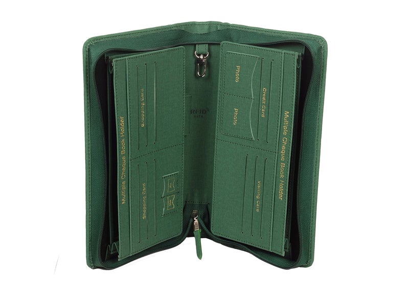 Sukeshcraft Polyurethane Unisex Chequebook Holder (green) - Image 5