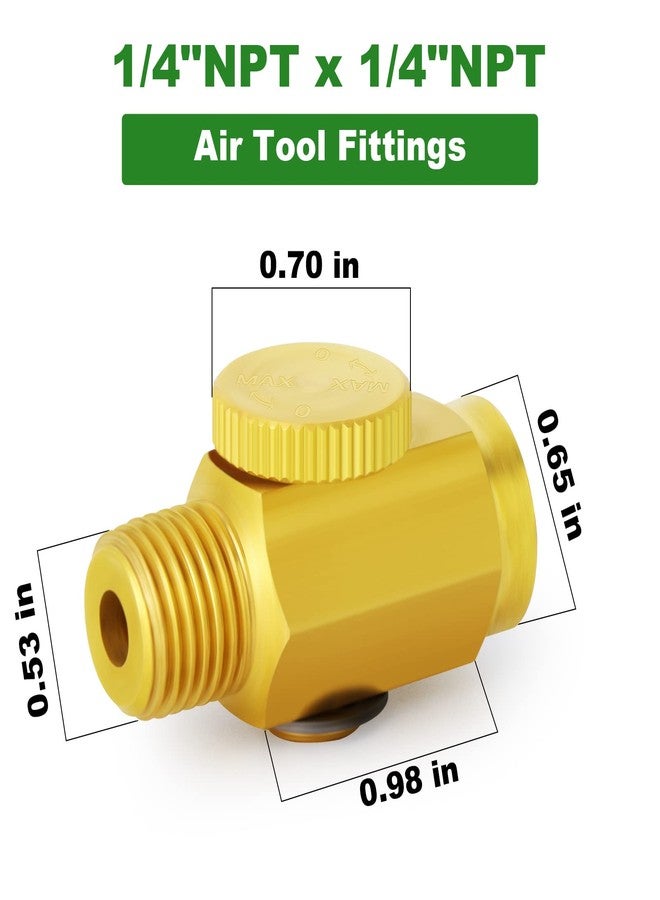 TAISHER 5PCS Brass Air Compressor Accessories Control Tool，in-Line Air Flow Regulator Valve 1/4" NPT Male x 1/4" NPT Female - Image 4