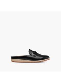 Le Confort Women's Textured Slip-On Mules with Metal Accent  - Image 3