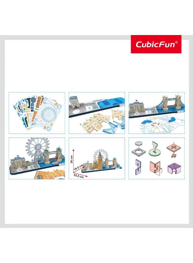 CubicFun London Skyline Building Model Kits Puzzle Craft Toys Gift,107 Pieces, for Ages 8+ (MC253h) - Image 4
