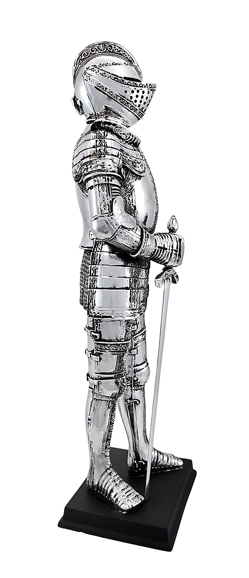 Veronese Design Silver Finish Medieval Knight in Armor Statue Figure Armour - Image 2