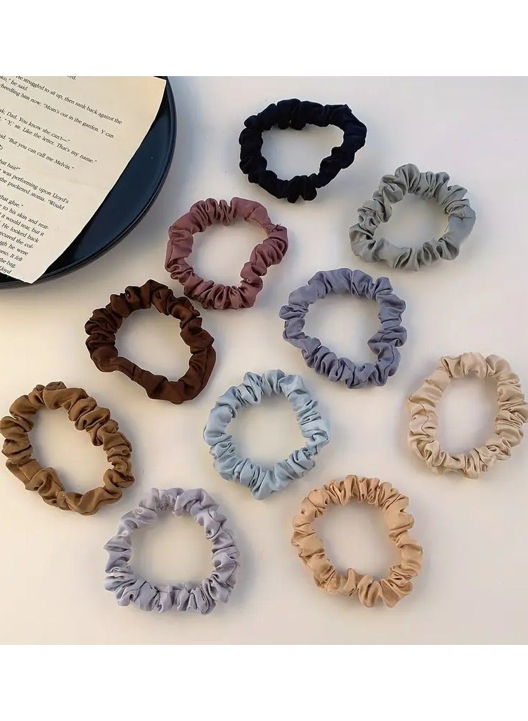 Ucanbe 10pcs Chic Pleated Hair Ties - Soft Elastic Hair Loops for Stylish Updos, Trendy Hair Styling Accessories for Women, Daily Wear, Hair Management and Organization - Image 4