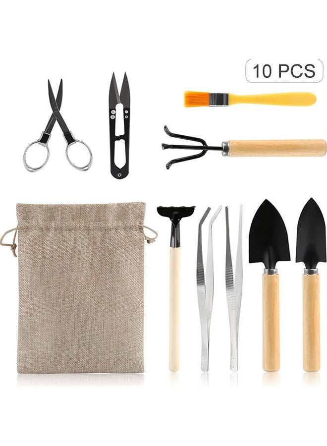 NIBEMINENT 10-Piece Garden Planting Tool Set Multicolour - Image 1