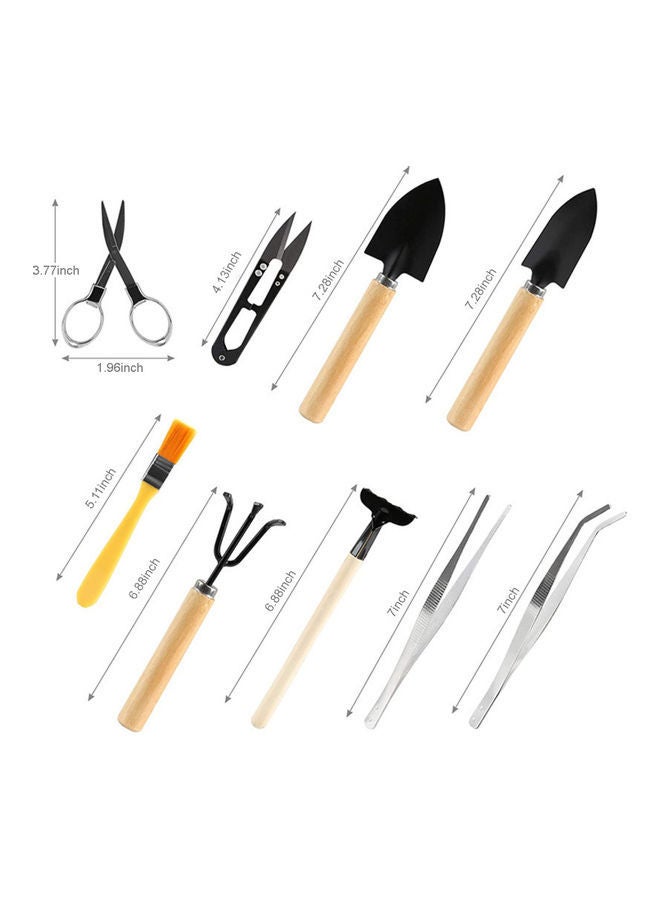 NIBEMINENT 10-Piece Garden Planting Tool Set Multicolour - Image 3