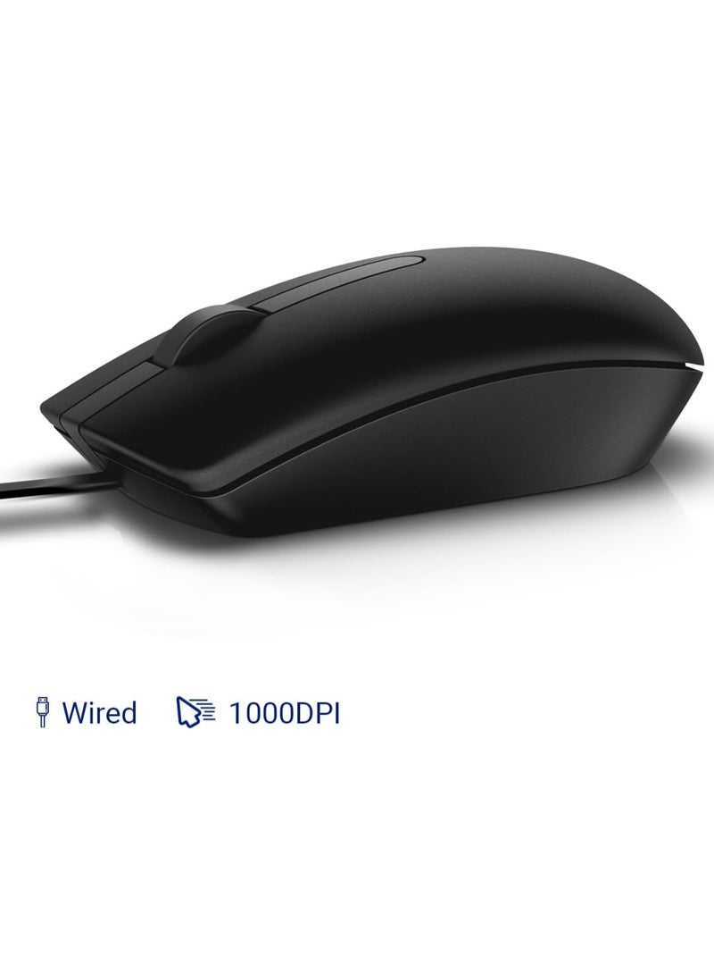 USB Mouse for PC and Laptop, Wired Optical Mouse, MS116 USB Mouse, 1000 DPI, Plug and Play, Comfortable Design, Responsive Tracking, Office Home Computer Mouse, Black Listing Health Score - Image 3
