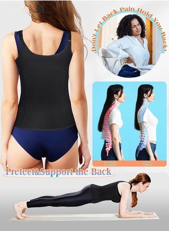 Waist Trainer for Women Triple Belt Body Shaper Waist Trainer Corset with zipper and 3 Rows Closure, Sauna Workout Trimmer Belts Underbust Corset Tummy Control Hourglass Slimming Belly Body Shaper - Image 5