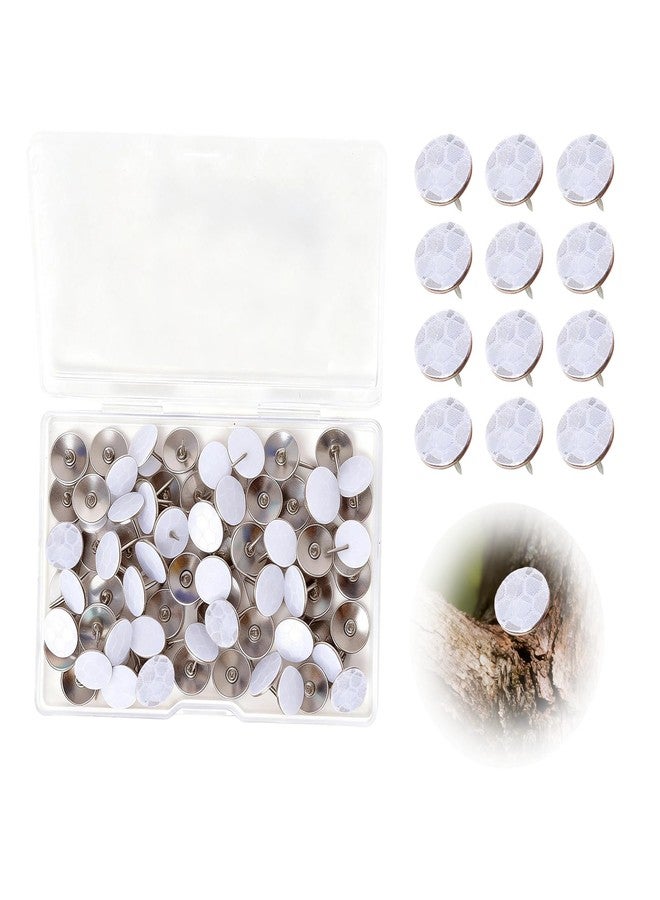 مجموعة Amzlysdok المكونة من 100 قطعة من علامات المسارات العاكسة، دبابيس عاكسة عالية الوضوح لتحديد المسارات، الصيد، المشي لمسافات طويلة، التخييم، منصات الأشجار - Image 1