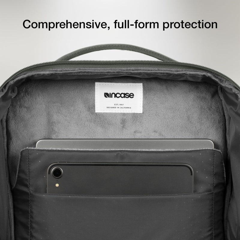 Incase A.R.C. Daypack 24L â€“ Travel Backpack and Laptop Bag for School - Fits up to 16 inch Laptop - 4 Zippered Compartments, 2 Water Bottle Pockets - Commuter and College Backpack - Smoked Ivy - Image 3