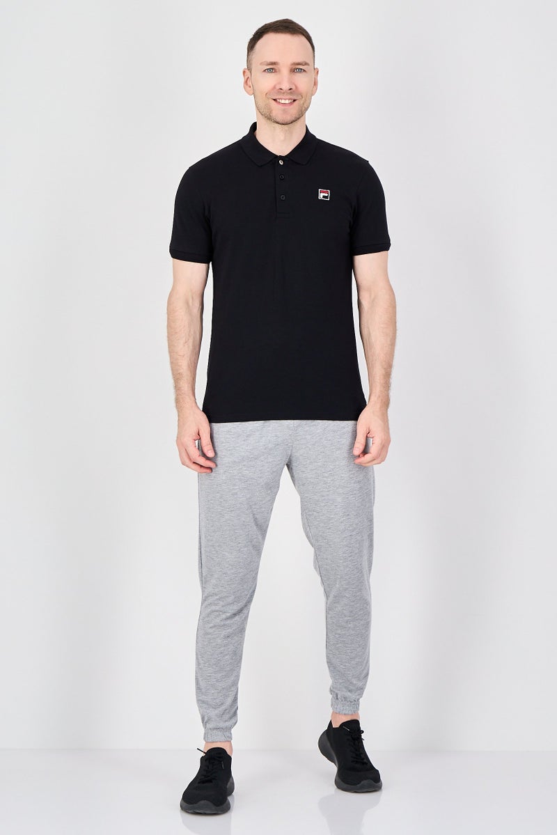 FILA Men Sportswear Fit Short Sleeve Outdoor Polo Shirt, Black - Image 4