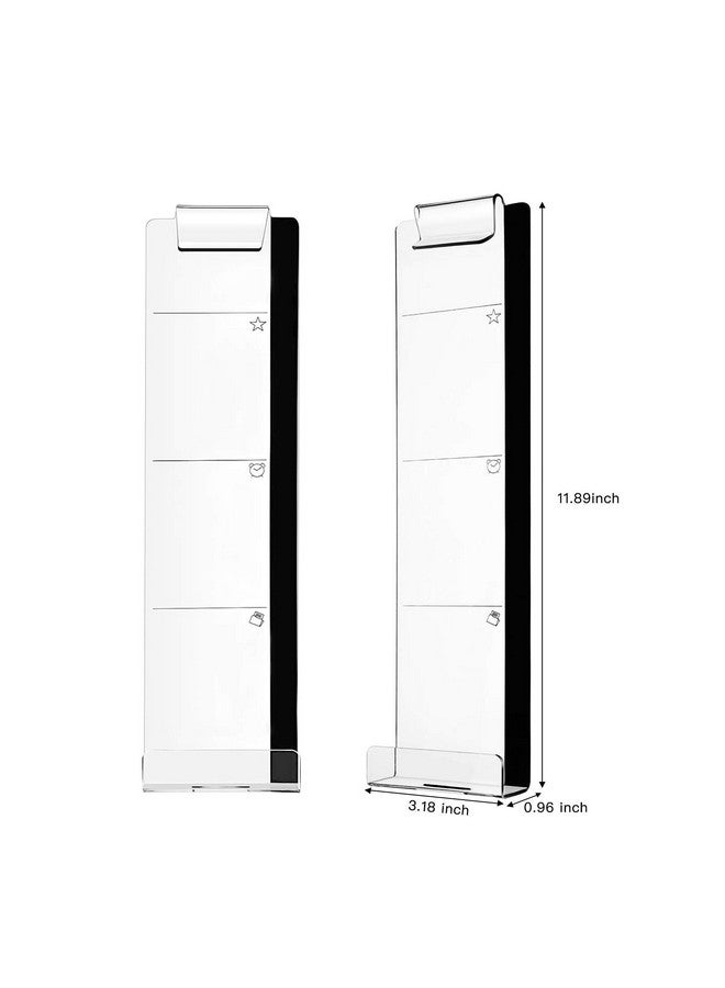 موسيسو لوحة ملاحظات من الأكريليك، حاملات رسائل وملاحظات ولوحات ملاحظات وشاشة كمبيوتر وملاحظات لاصقة وحامل هاتف للتذكير للمكتب والمنزل ومنظم سطح المكتب مع لوحين جانبيين (يسار ويمين) - Image 2