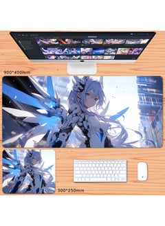 No Overlock Honkai Impact 3 Mouse Pad Extra Large Animation Kiana Dem Lisa Alicia Two-Dimensional Notebook-Color:120x60cm Thickness 3mm-Pattern:Mecha Akana
