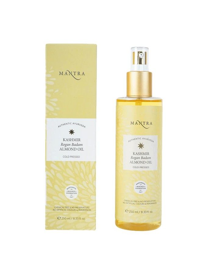 Mantra Kashmir Rogan Badam Almond Oil 250 Ml Authentic Ayurveda Used Pure Exotic Kashmiri Almonds Natural Skin Softener & Moisturizer - Image 1