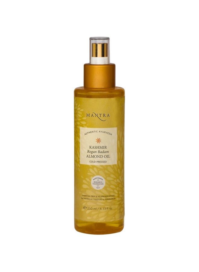 Mantra Kashmir Rogan Badam Almond Oil 250 Ml Authentic Ayurveda Used Pure Exotic Kashmiri Almonds Natural Skin Softener & Moisturizer - Image 3