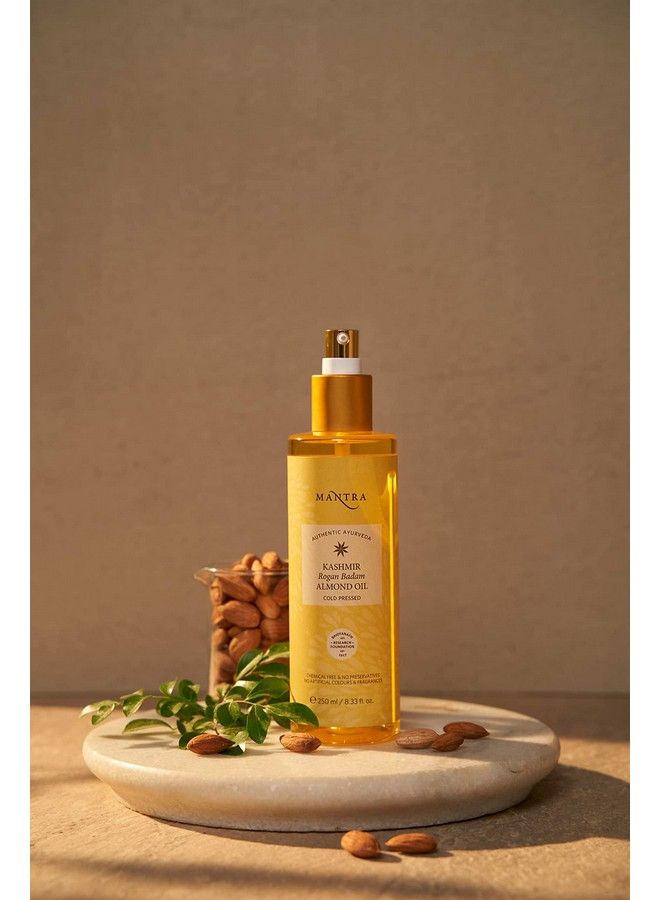 Mantra Kashmir Rogan Badam Almond Oil 250 Ml Authentic Ayurveda Used Pure Exotic Kashmiri Almonds Natural Skin Softener & Moisturizer - Image 4