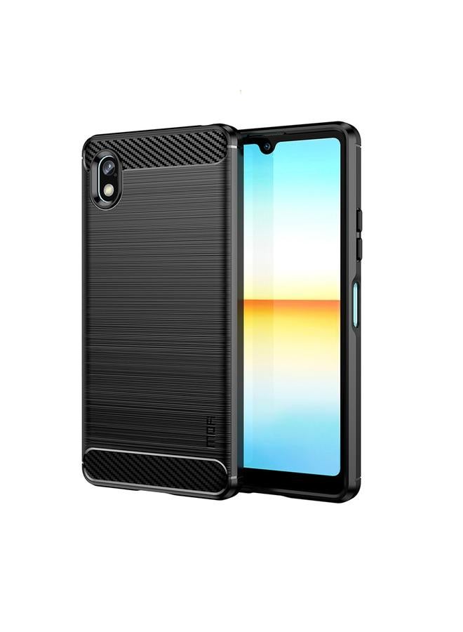 Case For Sony Xperia Ace 3 Gentleness Brushed Carbon Fiber Soft TPU Case