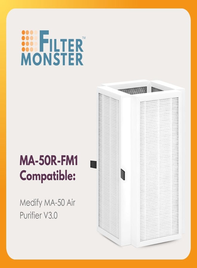 Filter-Monster.com Filter-Monster HEPA Filter Bundle Compatible with Medify MA-50 Air Purifier, 1 Filter Box- 4 HEPA Filters Total - Image 3
