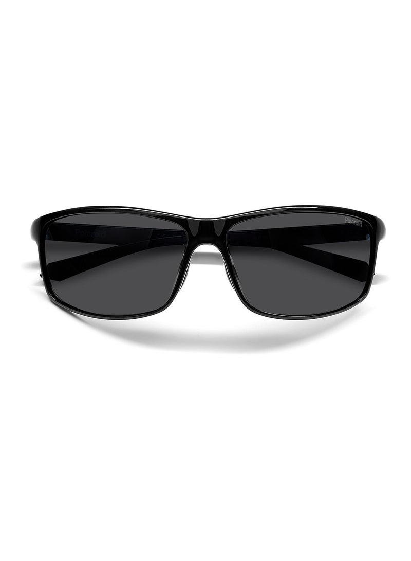 Polaroid Polarized Rectangular Eyewear Sunglasses PLD 7036/S      BLACK 63 - Image 4