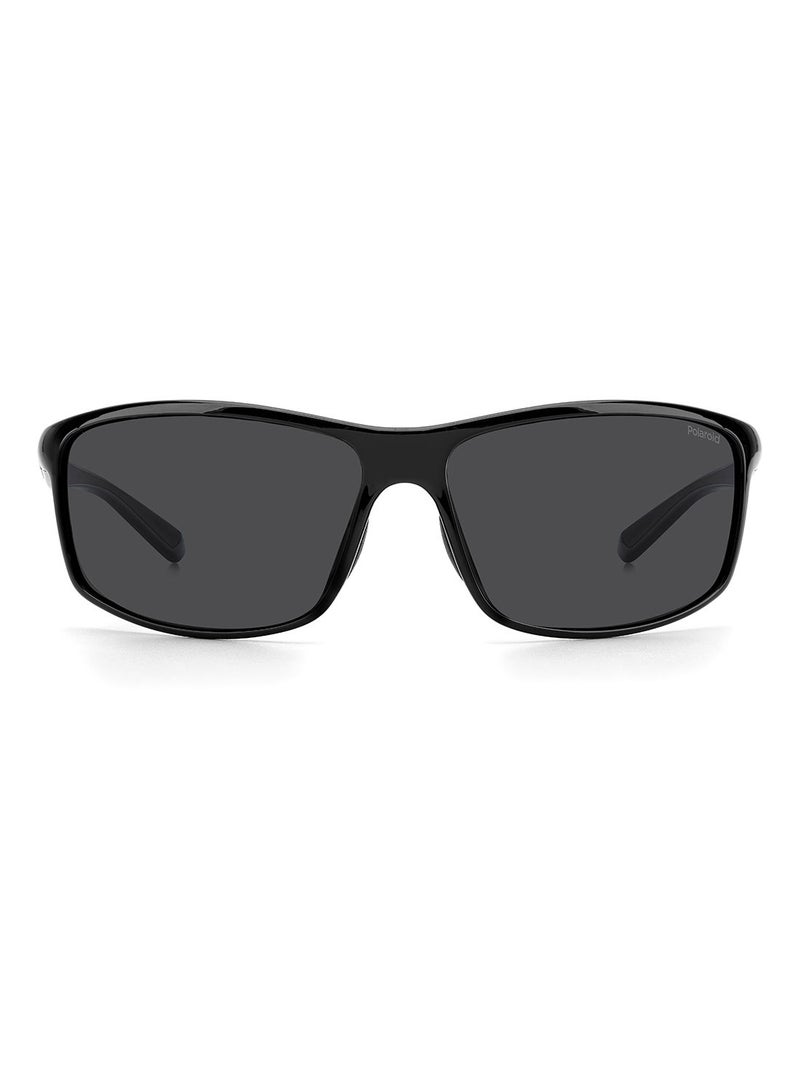 Polaroid Polarized Rectangular Eyewear Sunglasses PLD 7036/S      BLACK 63 - Image 2