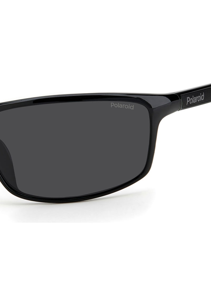 Polaroid Polarized Rectangular Eyewear Sunglasses PLD 7036/S      BLACK 63 - Image 5