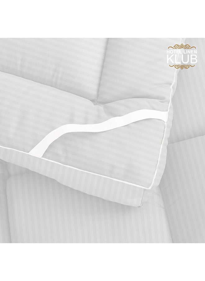 Hotel Linen Klub Deyarco Soft Comfort Double Mattress Topper - 85GSM Microfiber 1 cm Stripe Super Soft Fabric - 500GSM Soft, Firm ,and Extra Thick Fibersheet with 4 sides Elastic Bands-Size: 120 x 200cm ,White  - Image 5