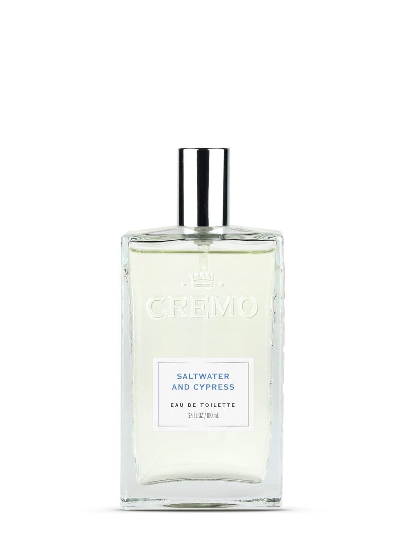 cremo Cremo Saltwater Cypress Cologne Spray A Lively Blend of Sea Spray Green Mango and Coastal Cypress 34 Fl Oz 