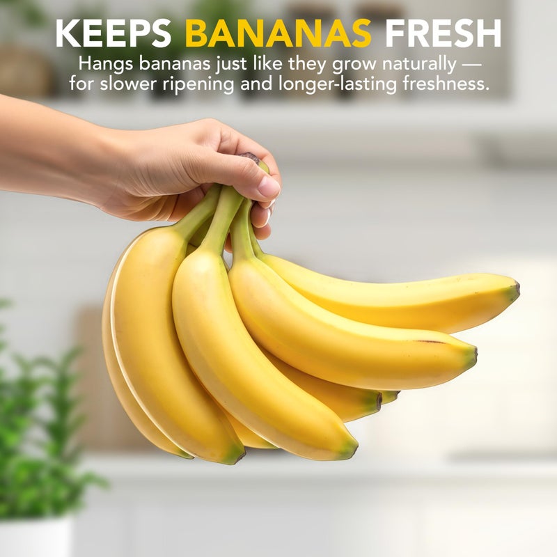 Joie Monkey Banana Tree Holder, Countertop Fruit Hanger with Secure Hook, Bananas Ripen Evenly and Last Longer, Cute Kitchen Gadget - Image 3