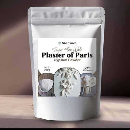 Gachwala Plaster of Paris Powder for Art & Craft 900Gm - POP Gypsum Powder (Smooth Finish) - White Plaster Dust for Sculpture, Mould Making, Casting, DIY Figurines, Wall Decor & School Projects - Image 1