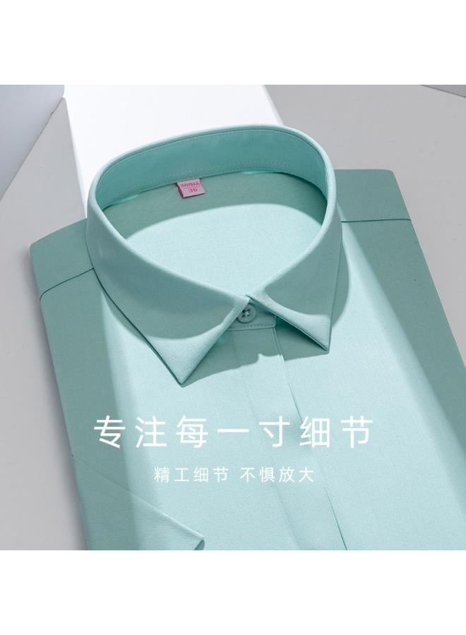 VUELO Seamless Adhesive Shirt Women's Non-ironing Short Sleeve Summer Workwear Business Wear Slim Half Sleeve Women's Shirt  - Image 2