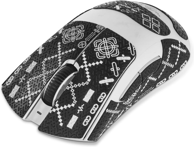 immoenuc Mouse Grip Tape Stickers for Razer Deathadder V3 / V3 Pro Mouse Anti Slip Skin Self-Adhesive,Pre-Cut,Sweat-Resistant Game Mice Accessories Pro Performance Upgrade (Black) - Image 1
