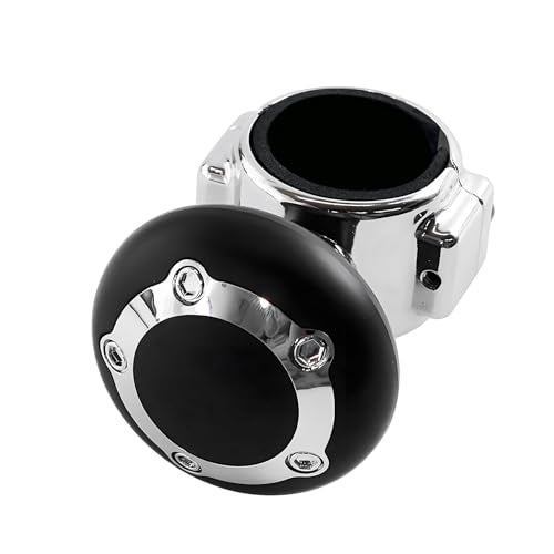 NYTKL Steering Wheel Knob Spinner Vehicle Power Handle Spinners Ball for Effortless Spinning Universal Steering Wheel Suicide Knob for Truck Semi Tractor Boat Car Accessories with Hole - Image 1