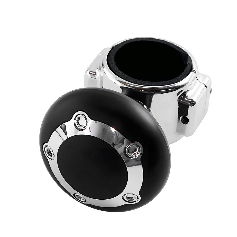 NYTKL Steering Wheel Knob Spinner Vehicle Power Handle Spinners Ball for Effortless Spinning Universal Steering Wheel Suicide Knob for Truck Semi Tractor Boat Car Accessories with Hole - Image 3