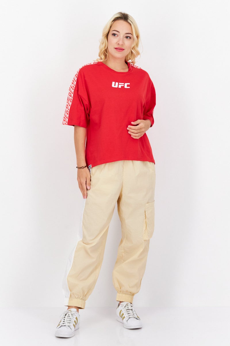 Ufc Women Sportswear Fit Short Sleeve Outdoor T-Shirt, Red Combo - Image 3