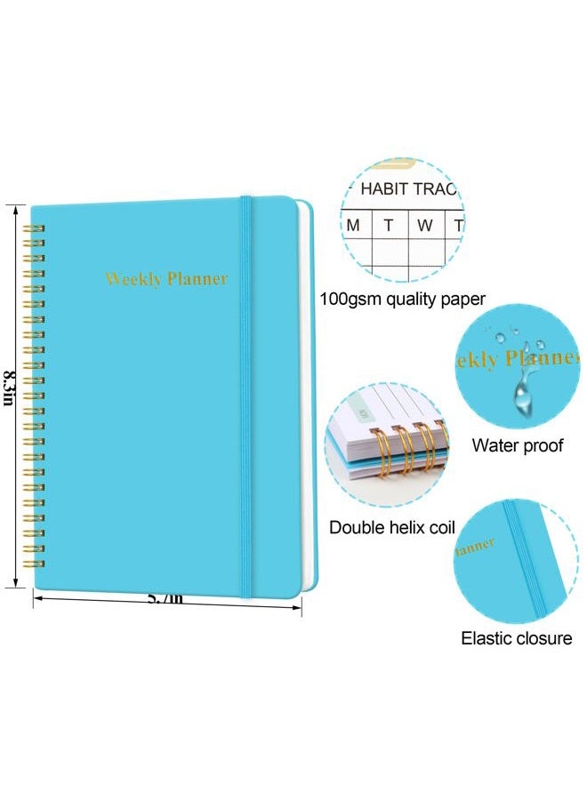 Utron A5 Weekly Planner, Planner Notebook, Undated Daily Planner, 5.7 x 8.3in To Do List Planner, Weekly Goals Notebook, Student Planner for Office/Business, Planner Notebook for Work - Image 3