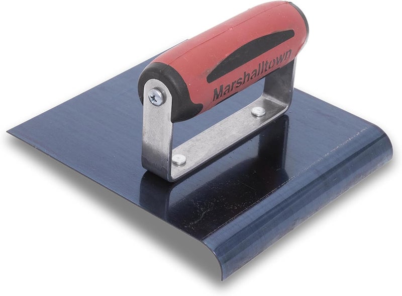 MARSHALLTOWN Straight Concrete Edger, 6 x 6 Blue Steel Blade, 5/8 Lip x 1/2 Radius, Made In The USA, 163BD - Image 1